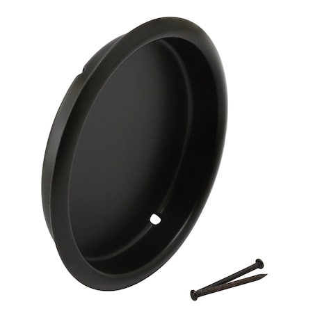 Prime-Line Closet Door Finger Pull, 2-1/8 in., Matte Black Finish (5 Pack) MP7572N